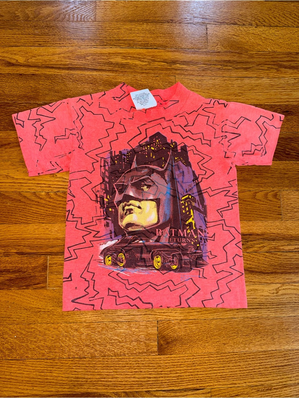 Batman Returns Vintage Kids T Shirt 5/6 90s DC Comics Movie Promo Shirt SSI